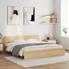 vidaXL Cadre de lit avec tête de lit chêne sonoma 200x200 cm