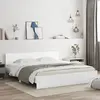 vidaXL Cadre de lit avec tête de lit blanc 180x200 cm