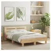 vidaXL Cadre de lit avec tête de lit et LED chêne sonoma 120x190 cm