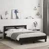 vidaXL Cadre de lit avec tête de lit et LED noir 140x200 cm