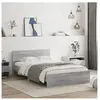 vidaXL Cadre de lit avec tête de lit sonoma gris 135x190 cm