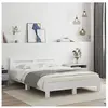 vidaXL Cadre de lit avec tête de lit et LED blanc 140x190 cm
