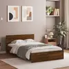 vidaXL Cadre de lit avec tête de lit chêne marron 120x200 cm