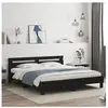 vidaXL Cadre de lit avec tête de lit et LED noir 160x200 cm