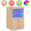 vidaXL Buffet avec lumières LED chêne sonoma 41x37x67 cm