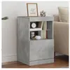 vidaXL Buffet avec lumières LED gris béton 41x37x67 cm