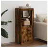 vidaXL Buffet avec lumières LED chêne fumé 41x37x100 cm