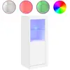 vidaXL Buffet avec lumières LED blanc 41x37x100 cm