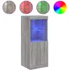 vidaXL Buffet avec lumières LED sonoma gris 41x37x100 cm