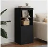 vidaXL Buffet avec lumières LED noir 41x37x100 cm