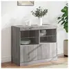 vidaXL Buffet avec lumières LED sonoma gris 81x37x67 cm