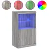 vidaXL Buffet avec lumières LED sonoma gris 60,5x37x100 cm