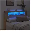 vidaXL Tête de lit à LED chêne sonoma 160x18,5x103,5cm bois ingénierie