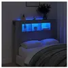 vidaXL Tête de lit à LED sonoma gris 120x18,5x103,5 cm bois ingénierie