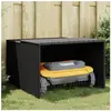 vidaXL Garage pour robot tondeuse noir 86x90x52/57 cm résine tressée
