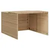 vidaXL Garage pour robot tondeuse beige 86x90x52/57 cm résine tressée