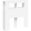 vidaXL Tête de lit à LED blanc 100x18,5x103,5 cm bois d'ingénierie