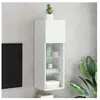 vidaXL Meuble TV avec lumières LED blanc 30,5x30x90 cm