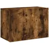 vidaXL Meuble TV mural chêne fumé 60x30x41 cm