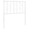 vidaXL Tête de lit métal blanc 80 cm