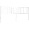 vidaXL Tête de lit métal blanc 200 cm