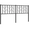 vidaXL Tête de lit métal noir 160 cm