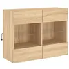 vidaXL Meuble TV mural avec lumières LED chêne sonoma 78,5x30x60,5 cm