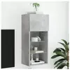 vidaXL Meuble TV avec lumières LED gris béton 40,5x30x90 cm