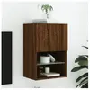 vidaXL Meuble TV avec lumières LED chêne marron 40,5x30x60 cm