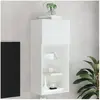 vidaXL Meuble TV avec lumières LED blanc 40,5x30x90 cm