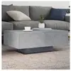 vidaXL Table basse avec lumières LED gris béton 85x55x31 cm