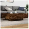 vidaXL Table basse chêne fumé 100x100x31 cm bois d'ingénierie