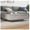 vidaXL Table basse sonoma gris 100x100x31 cm bois d'ingénierie