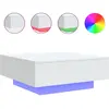 vidaXL Table basse avec lumières LED blanc 80x80x31 cm