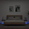 vidaXL Armoires de chevet avec lumières LED 2 pcs blanc 40x39x37 cm