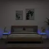 vidaXL Armoires de chevet avec lumières LED 2 pcs blanc 40x39x48,5 cm