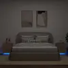 vidaXL Armoires de chevet et lumières LED 2 pcs chêne sonoma
