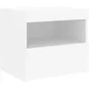vidaXL Table de chevet avec lumières LED blanc 50x40x45 cm