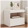 vidaXL Tables de chevet avec lumières LED 2 pcs blanc 50x40x45 cm