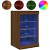 vidaXL Buffet avec lumières LED chêne marron 41x37x67 cm