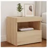 vidaXL Tables de chevet et lumières LED 2 pcs chêne sonoma 50x40x45 cm