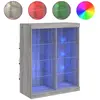 vidaXL Buffet avec lumières LED sonoma gris 81x37x100 cm