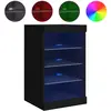 vidaXL Buffet avec lumières LED noir 41x37x67 cm