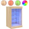 vidaXL Buffet avec lumières LED chêne sonoma 41x37x67 cm
