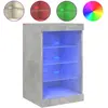 vidaXL Buffet avec lumières LED gris béton 41x37x67 cm