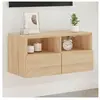 vidaXL Meuble TV mural chêne sonoma 60x30x30 cm bois d'ingénierie
