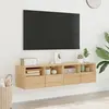 vidaXL Meubles TV muraux 2 pcs chêne sonoma 60x30x30cm bois ingénierie