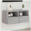 vidaXL Meuble TV mural sonoma gris 60x30x30 cm bois d'ingénierie