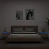 vidaXL Tables de chevet murales avec lumières LED 2 pcs chêne sonoma