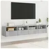 vidaXL Meubles TV muraux 2 pcs gris béton 80x30x30cm bois d'ingénierie